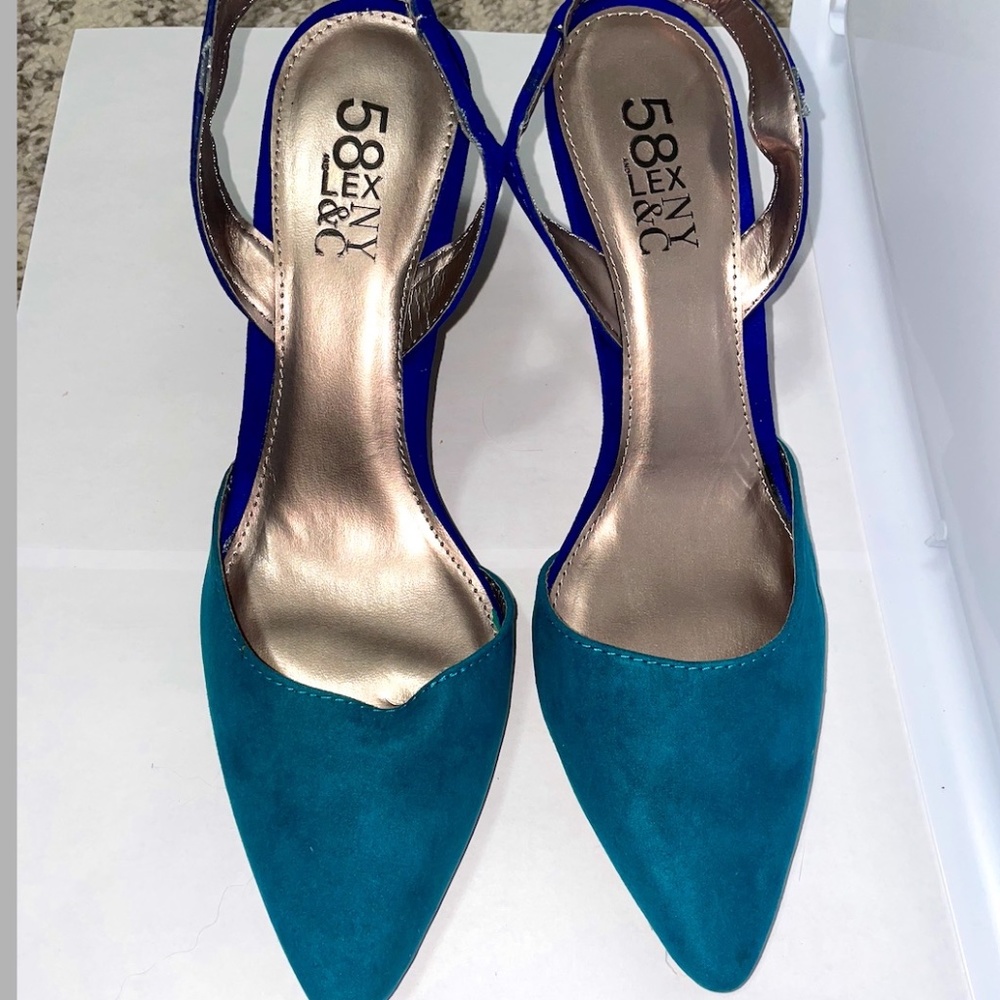 Colorblock Kitten Heels Dress Shoes